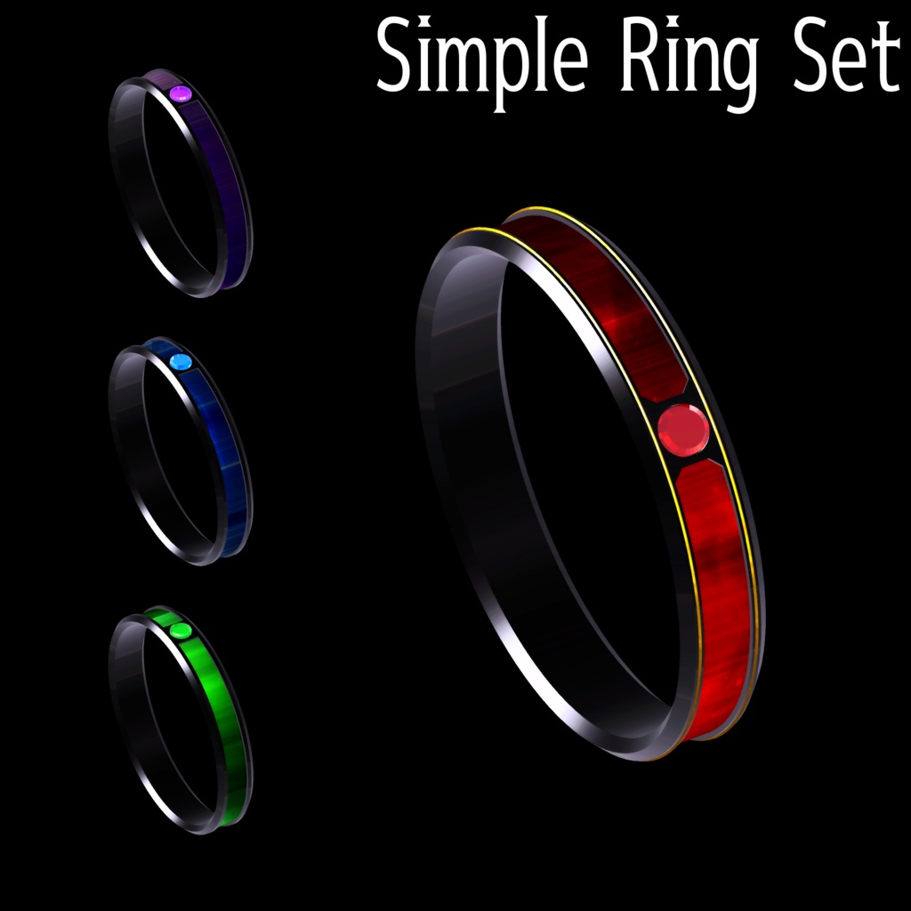 【VRChat想定】Simple Ring Set 02
