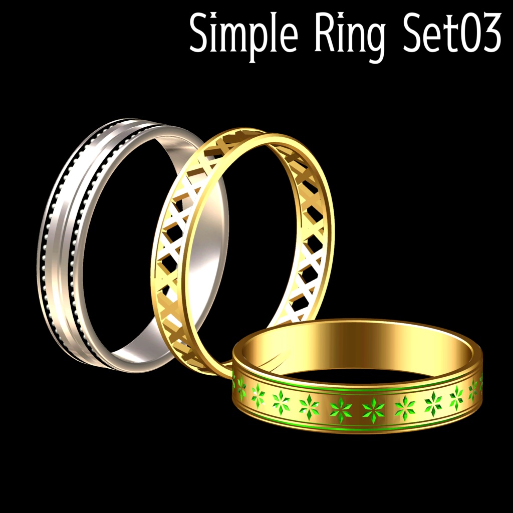 VRC想定モデル『Simple Ring Set03』