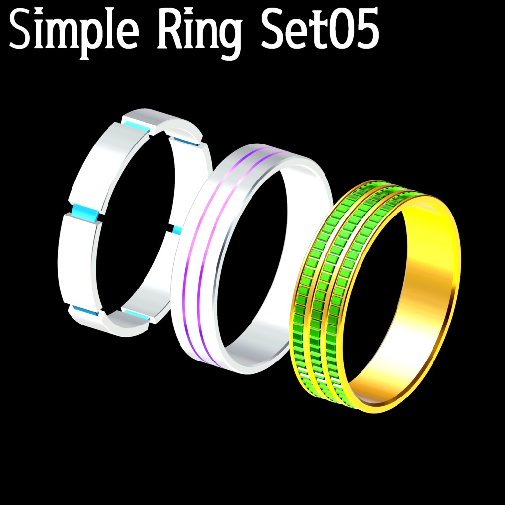 VRC想定モデル『Simple Ring Set05』