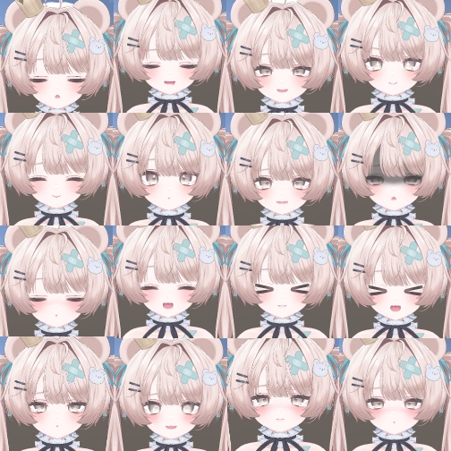 ミルフィちゃん用表情30種セット