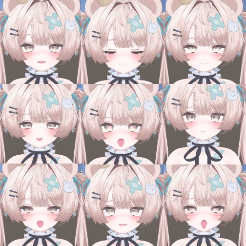 ミルフィちゃん用表情30種セット