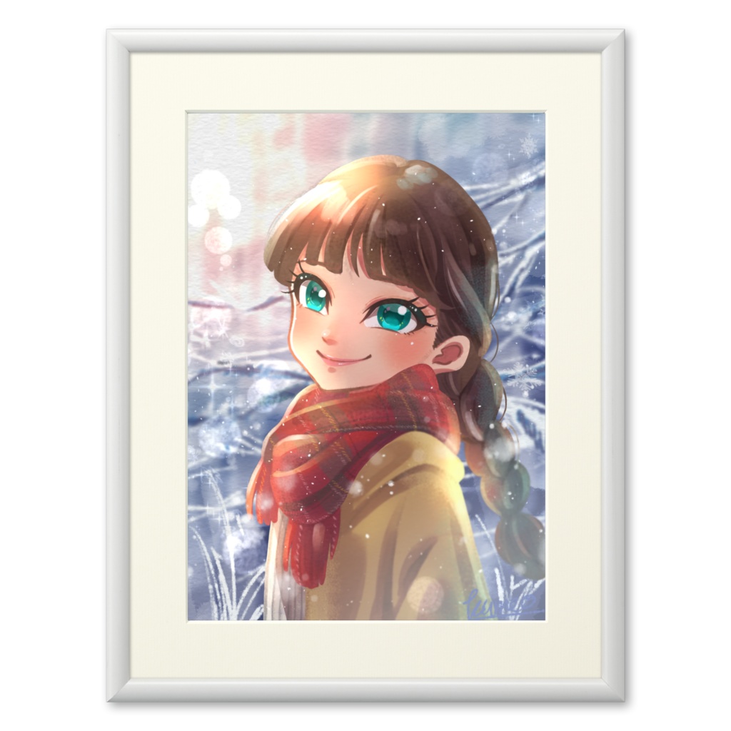 【複製画】Snow Morning A4