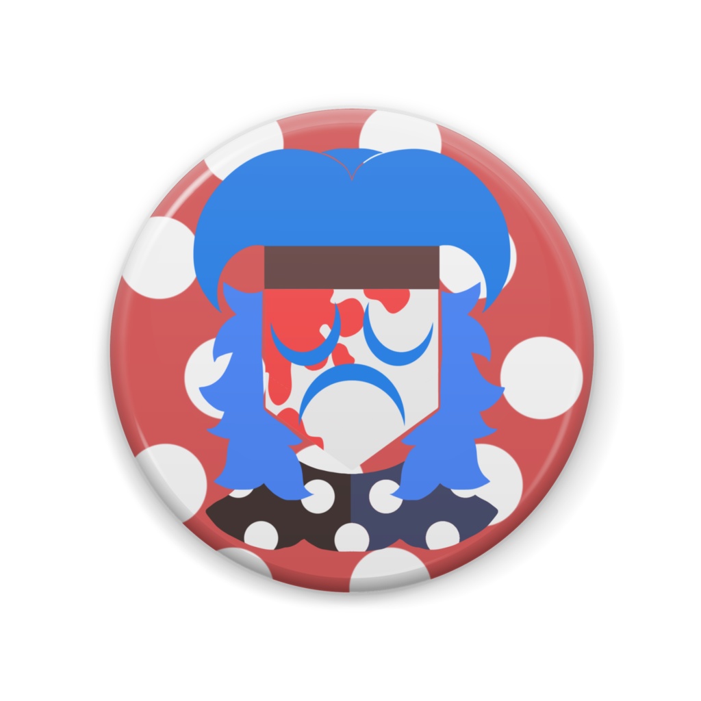 🎭🔵ロゴイラスト缶バッジ