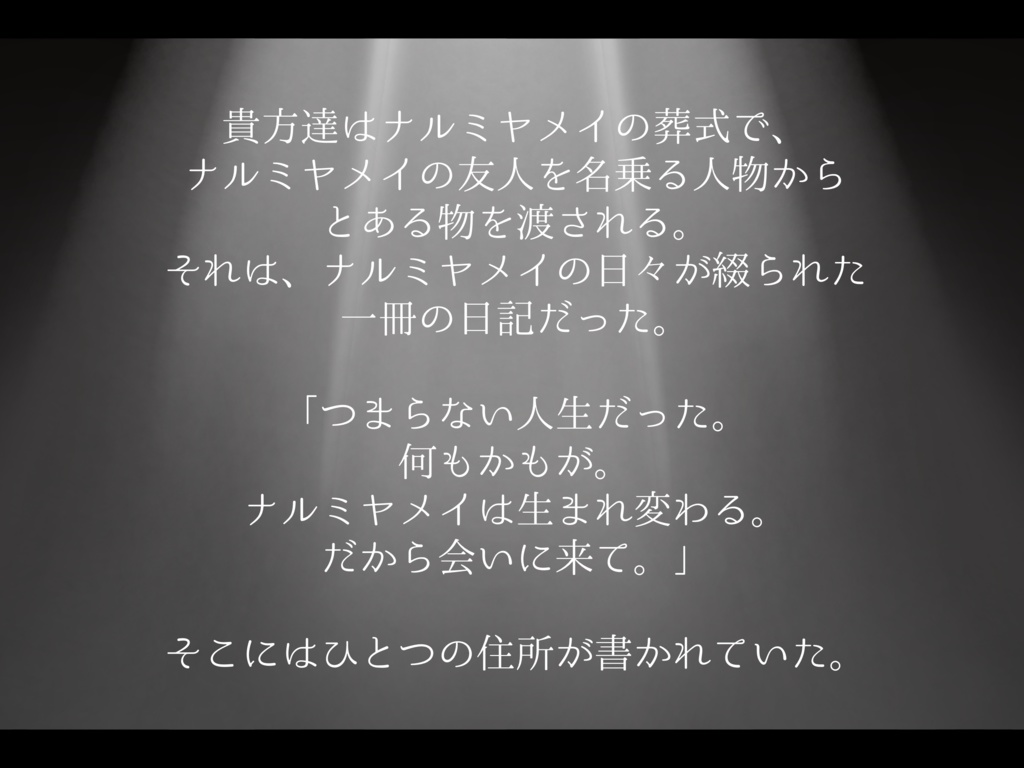 【本文無料】ナルミヤメイ【新クトゥルフ神話TRPG】SPLL:E191471