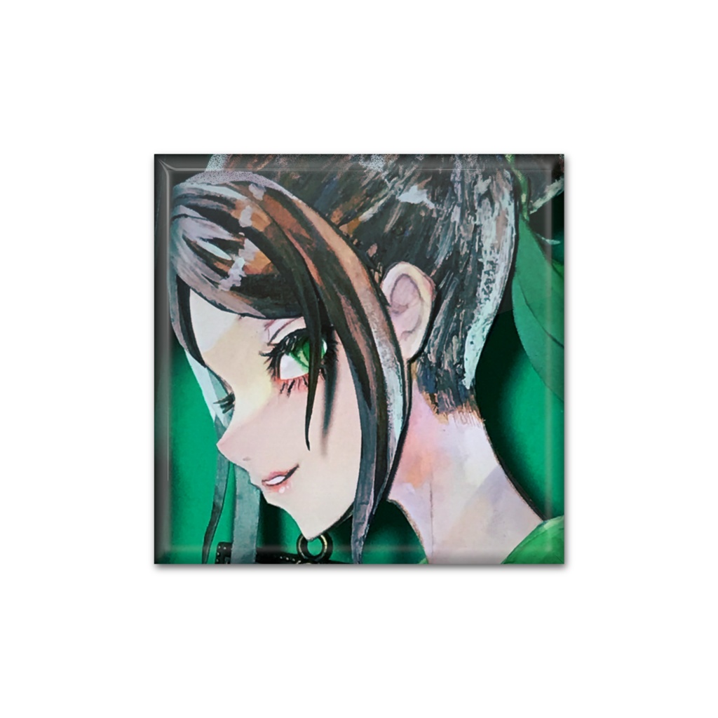 花緑青の貴婦人の缶バッジ