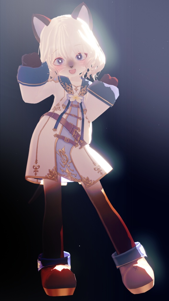 シャムネコもどきのルン【オリジナル3Dモデル】