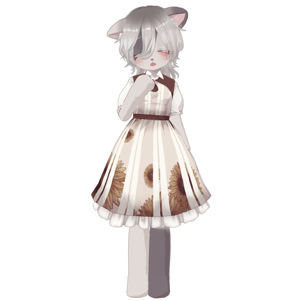 しょんぼりにゃんこのソフィア【オリジナル3Dモデル】