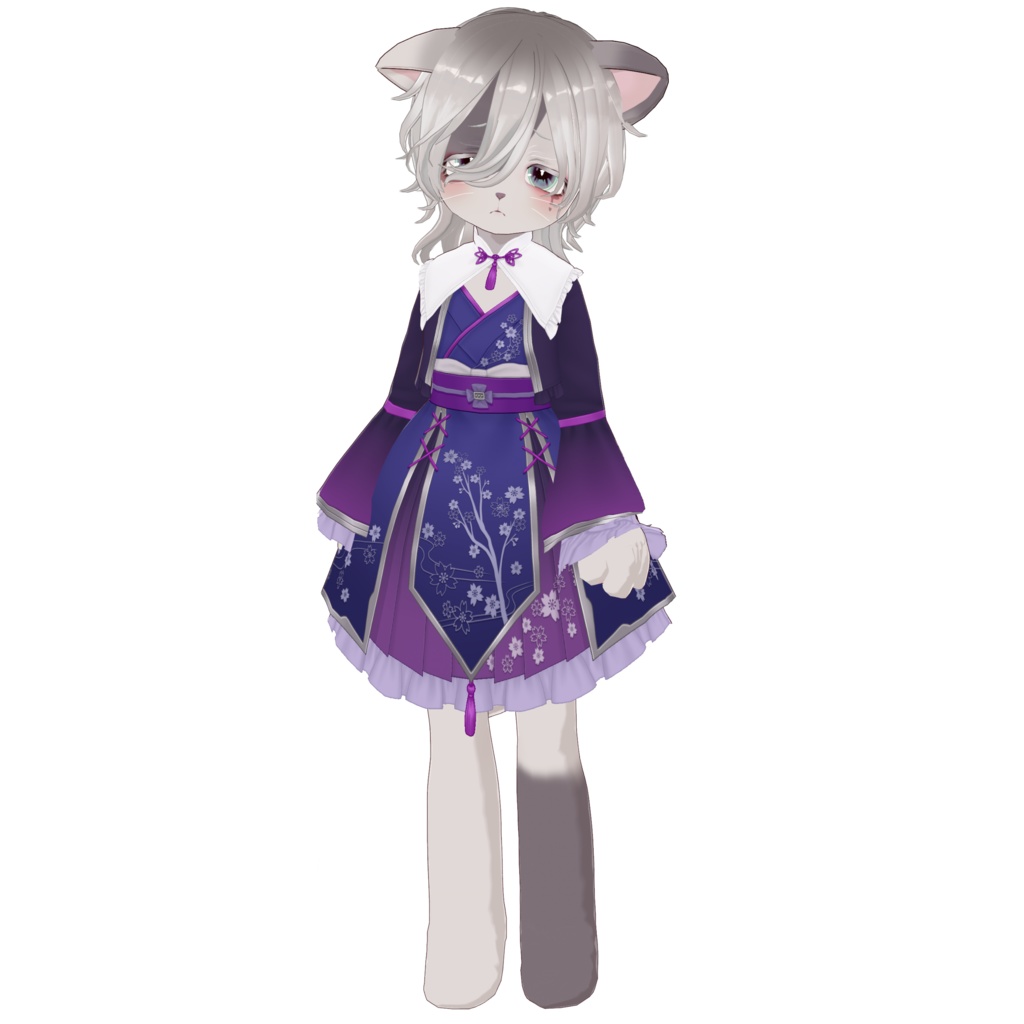 しょんぼりにゃんこのソフィア【オリジナル3Dモデル】