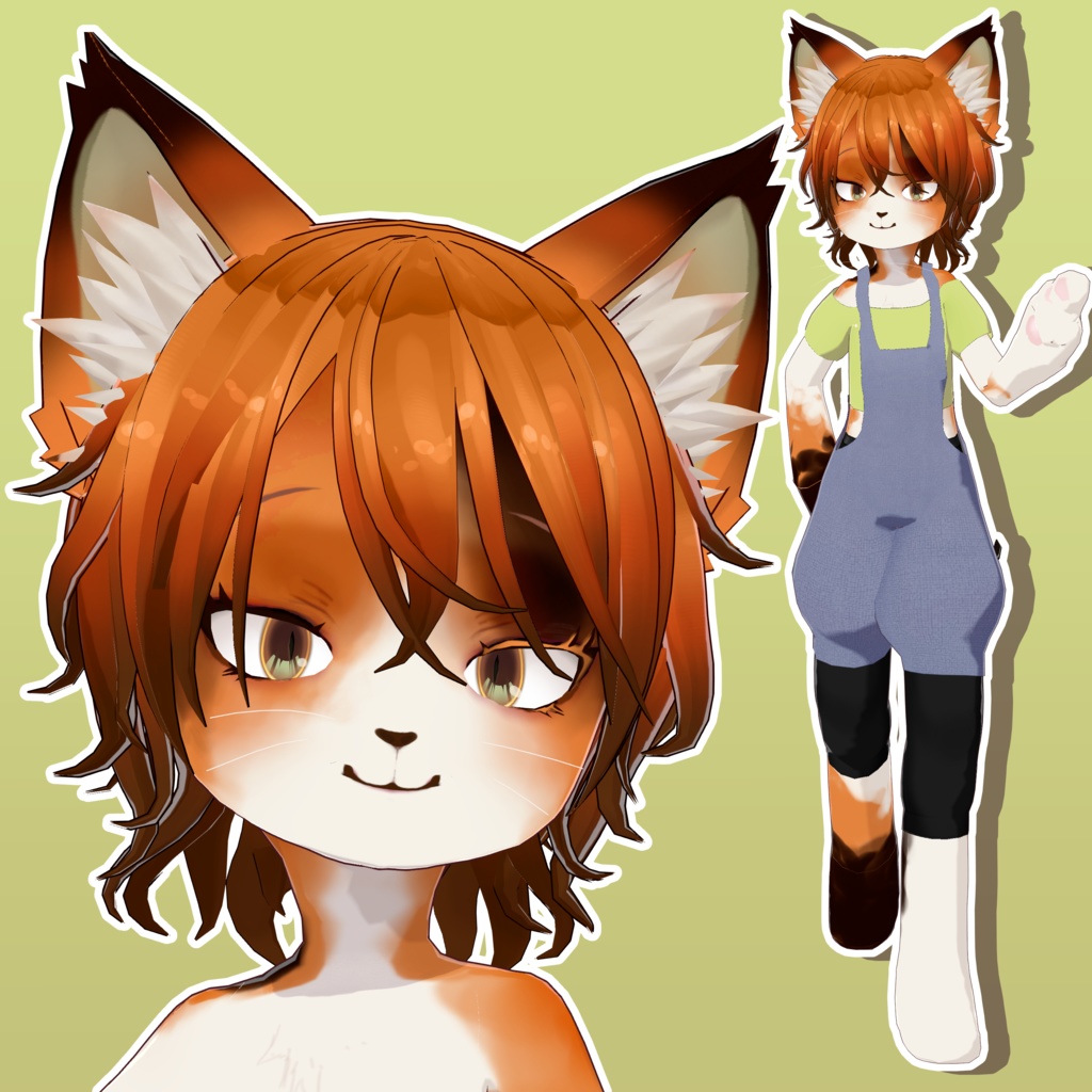 三毛猫男子のミケ【オリジナル3Dモデル】