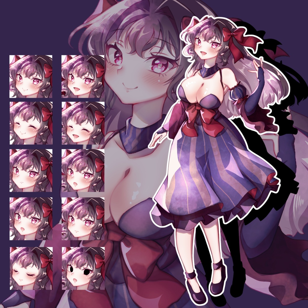 フリー立ち絵03【TRPG・フリーゲームなどに】立ち絵素材、フリー素材イラスト、全身、女の子、女性