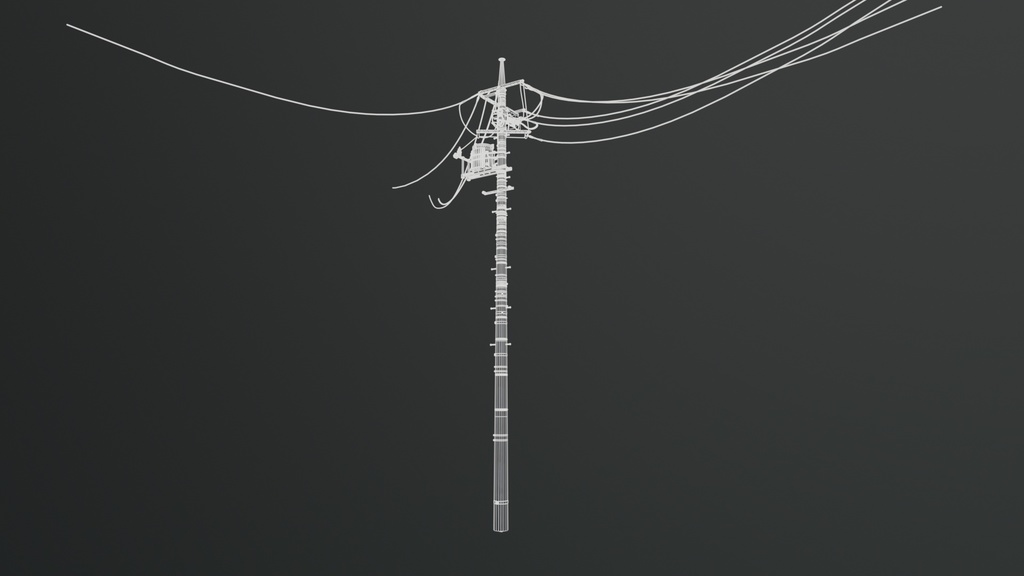 日本の電柱 3Dモデル / フォトリアル / Unreal Engine対応