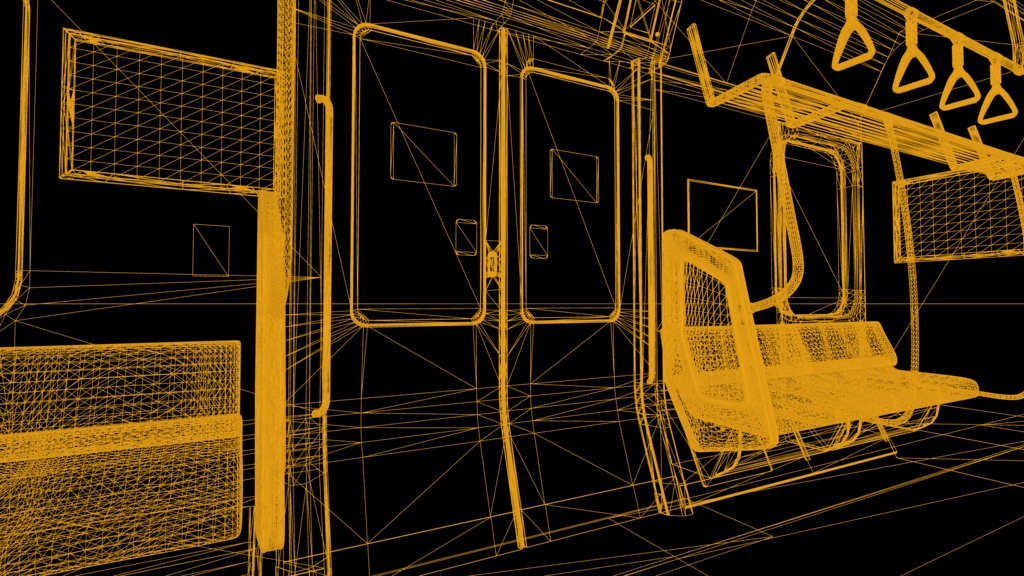 日本の電車車内 3Dアセット / シネマティック / Unreal Engine 5対応