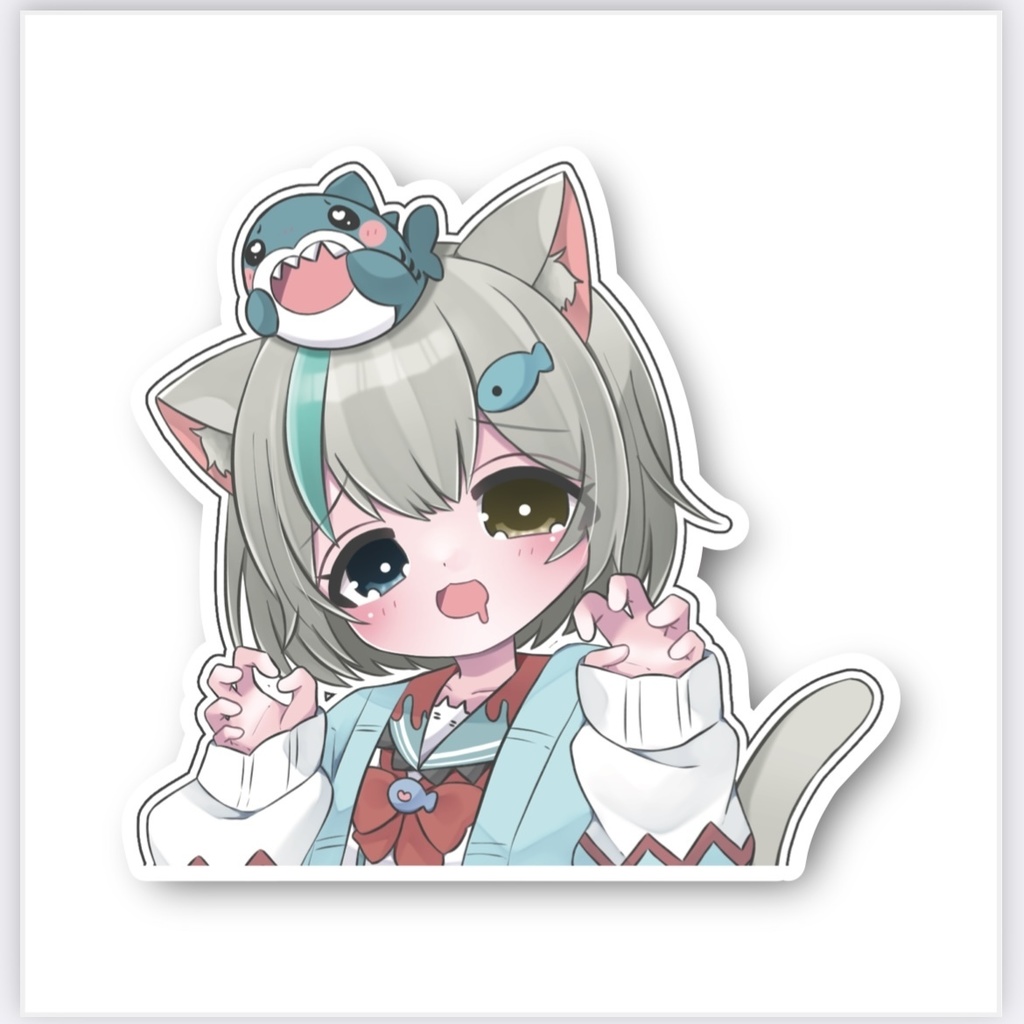猫鮫るんオリソン【がぶりちゅっ】公開記念ステッカー