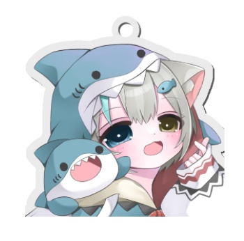 猫鮫るんアクリルキーホルダー