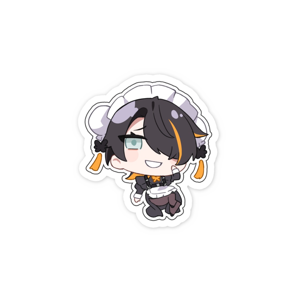 【タヌシモン誕生日記念】OCメイド姉弟「凌薇(リンウェイ)&凌翊(リンイー)」スマホステッカー