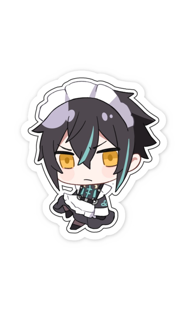 【タヌシモン誕生日記念】OCメイド姉弟「凌薇(リンウェイ)&凌翊(リンイー)」スマホステッカー