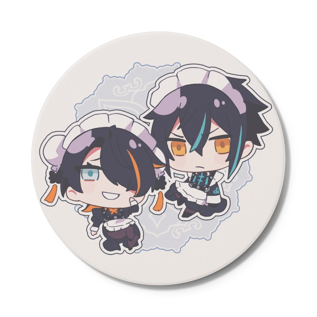 【タヌシモン誕生日記念】OCメイド姉弟「凌薇(リンウェイ)&凌翊(リンイー)」コースター