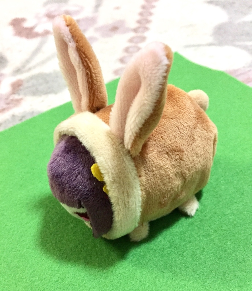 【受注生産】もちもちマスコットミニ用着ぐるみ・ショートイヤーうさちゃん(コーヒーミルク) うさぎ きぐるみ