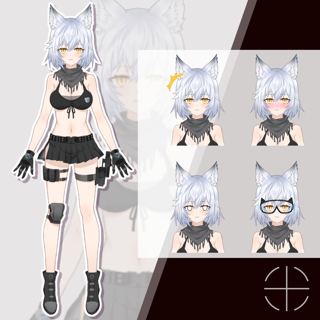 かわいい動物の耳全身【live2dモデル】