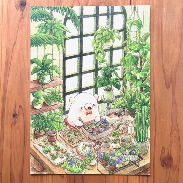 A4イラスト「くまの温室」