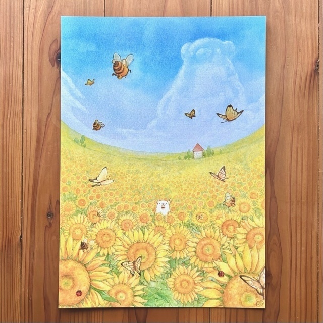 B4イラスト「くまわり畑」