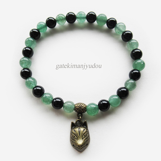 天然石ブレスレット/竈門炭治郎イメージ