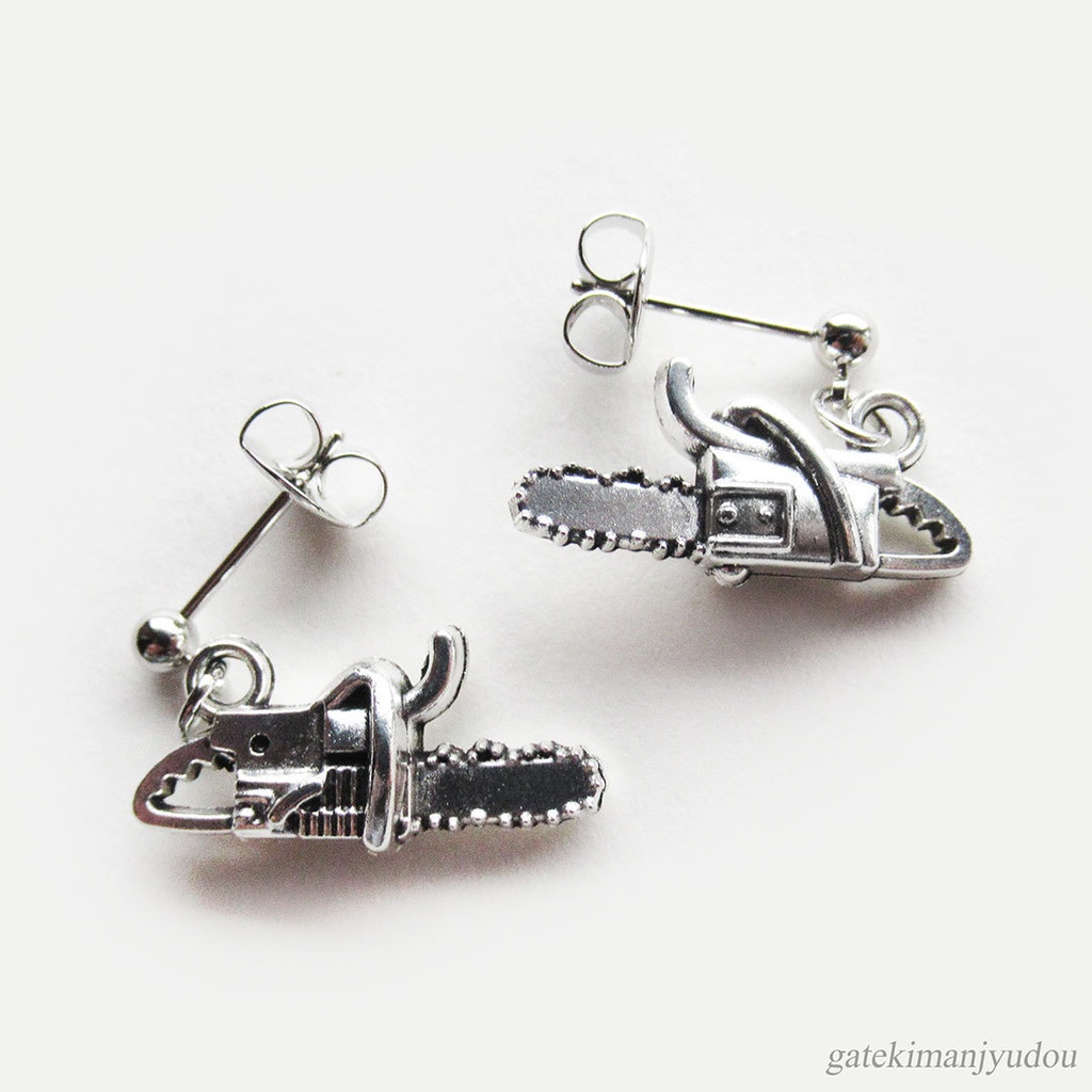 チェーンソーピアス【イヤリング等変更可】