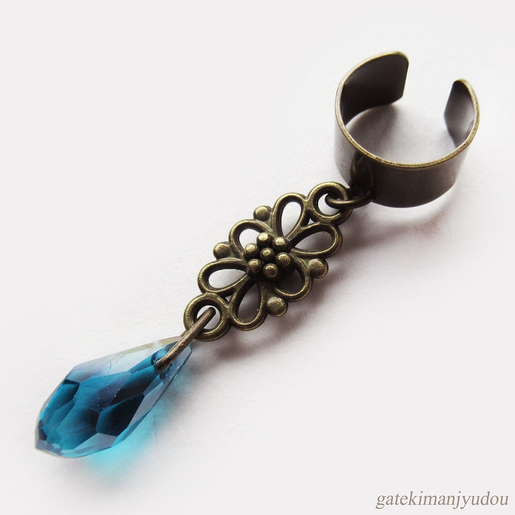 アンティーク調イヤーカフ/紫or青