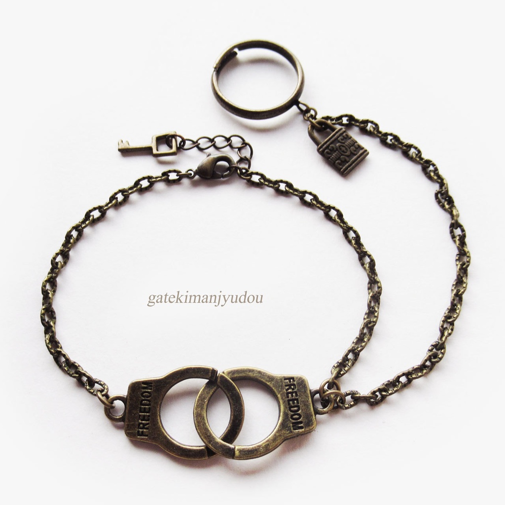 手錠ブレスレット&南京錠リング/AG【長さ変更可】