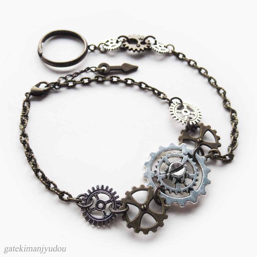 歯車ブレスレット&リング【長さ変更可】