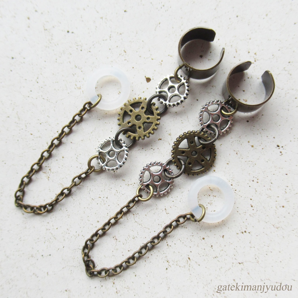 ワイヤレスイヤホン落下防止イヤーカフス/歯車