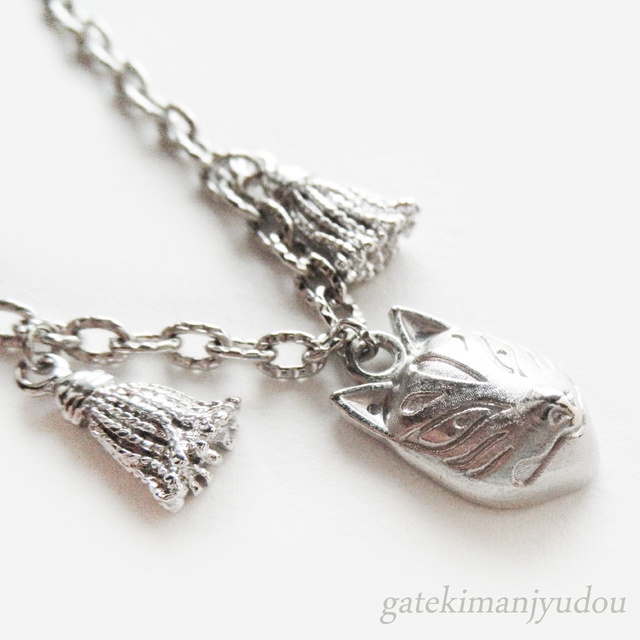 狐面のブレスレット【長さ変更可】