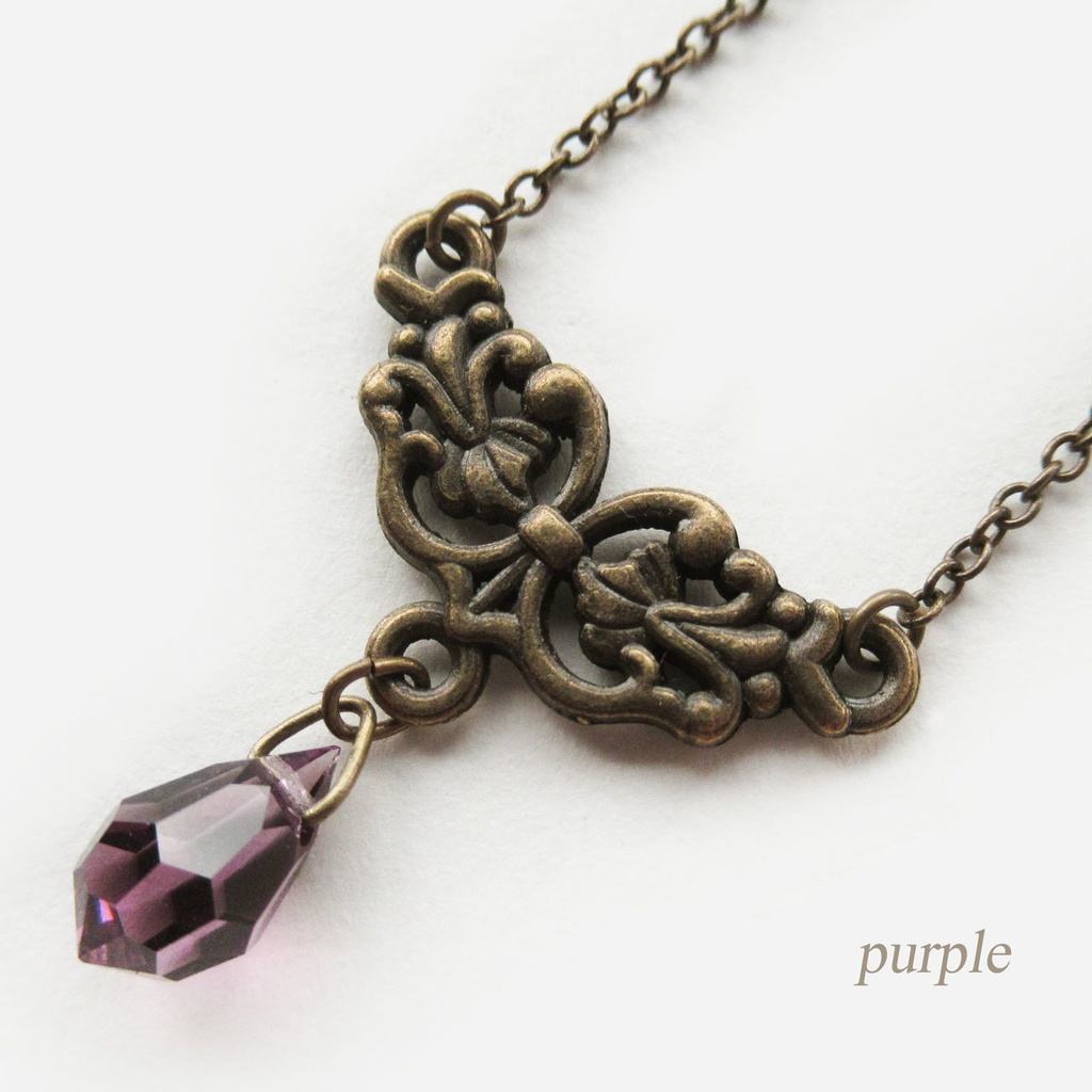 選べる3カラー◆アンティーク調ネックレス【長さ変更可】