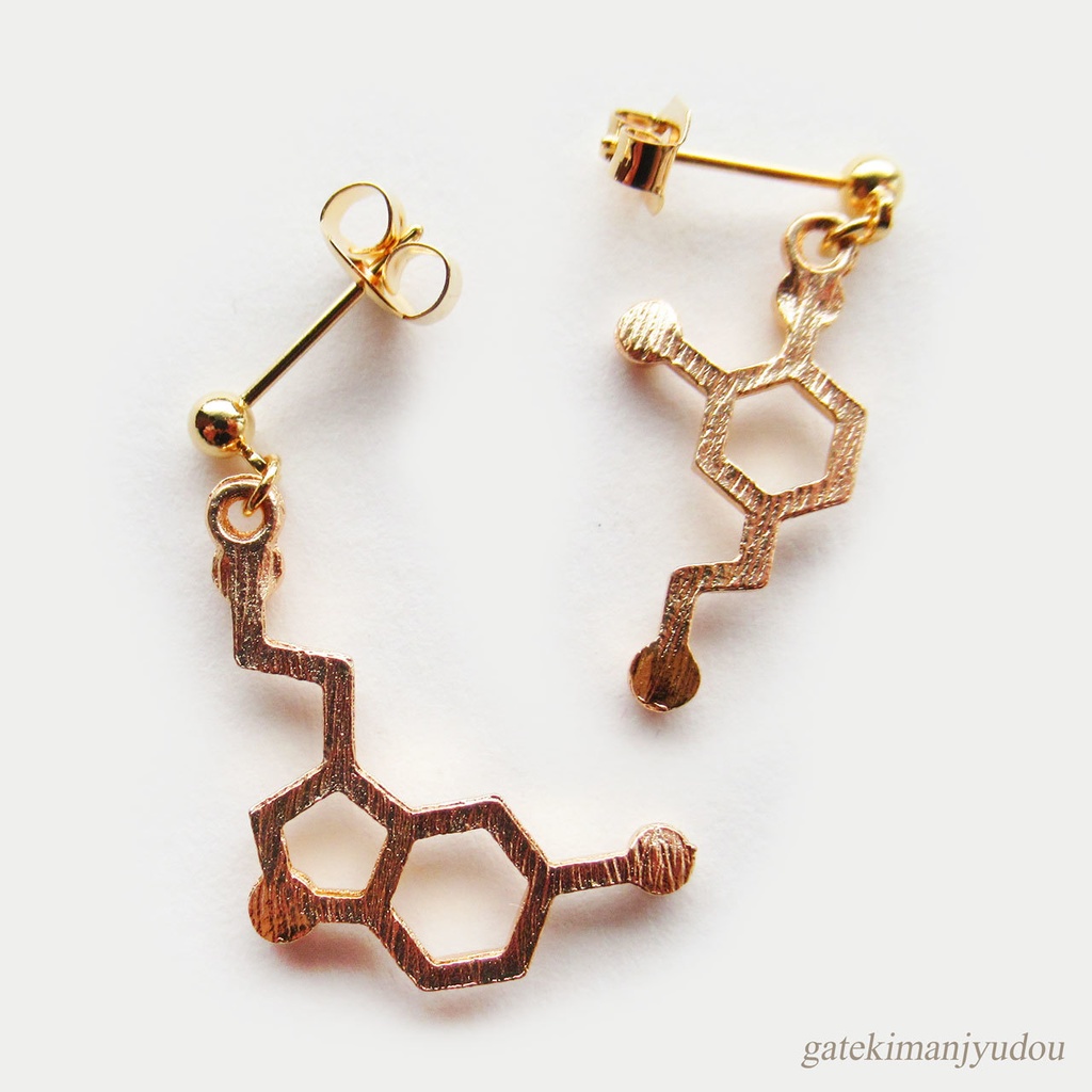 セロトニン&ドーパミン◆ピアス【イヤリング等変更可】