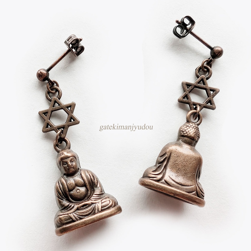 大仏様と六芒星のピアス【イヤリング等変更可】