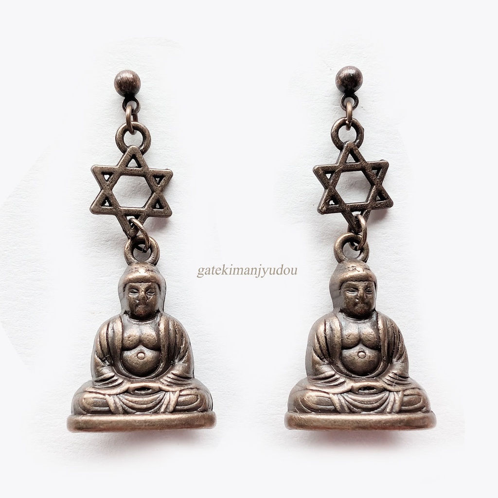 大仏様と六芒星のピアス【イヤリング等変更可】