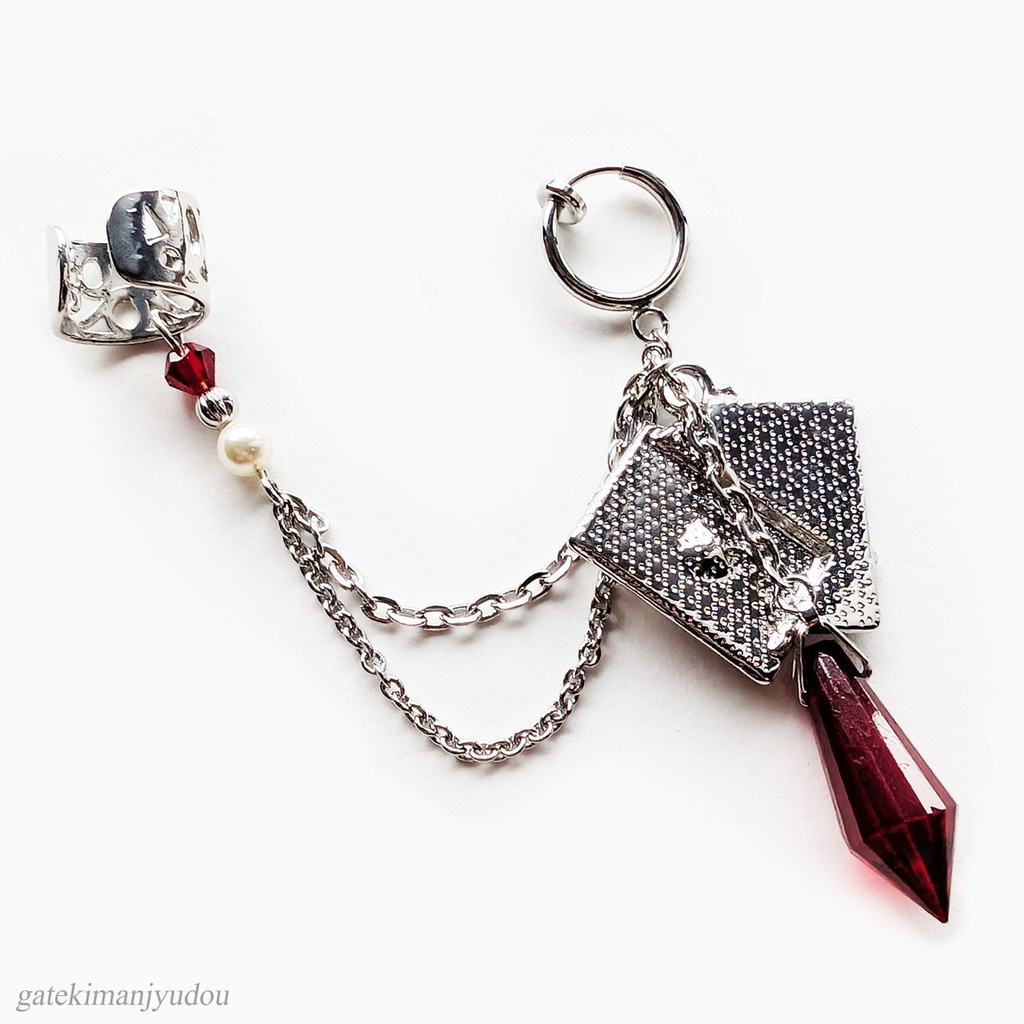 ハートのA♥フープイヤリング&イヤーカフ【ピアス等パーツ変更可】