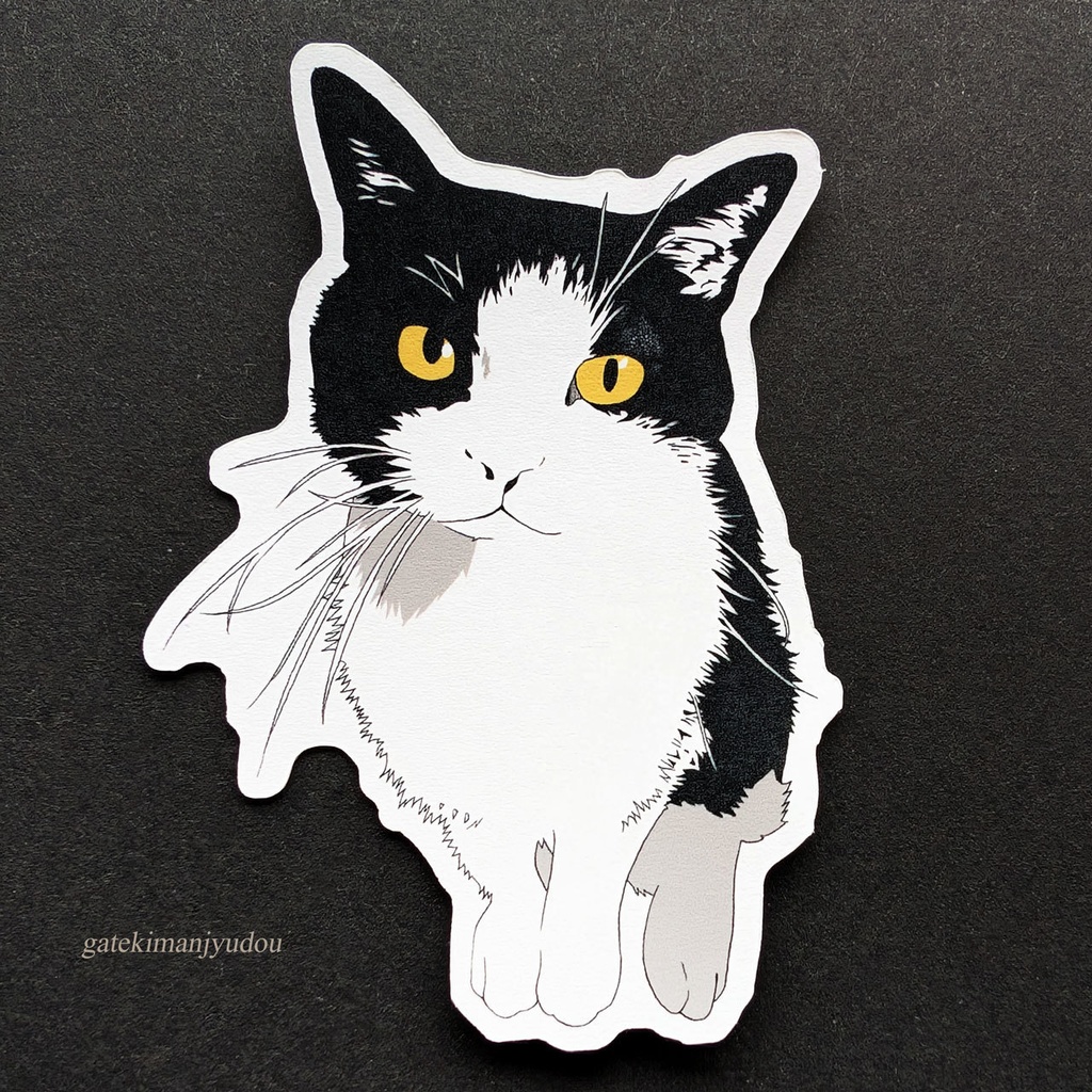 はちわれ猫シール