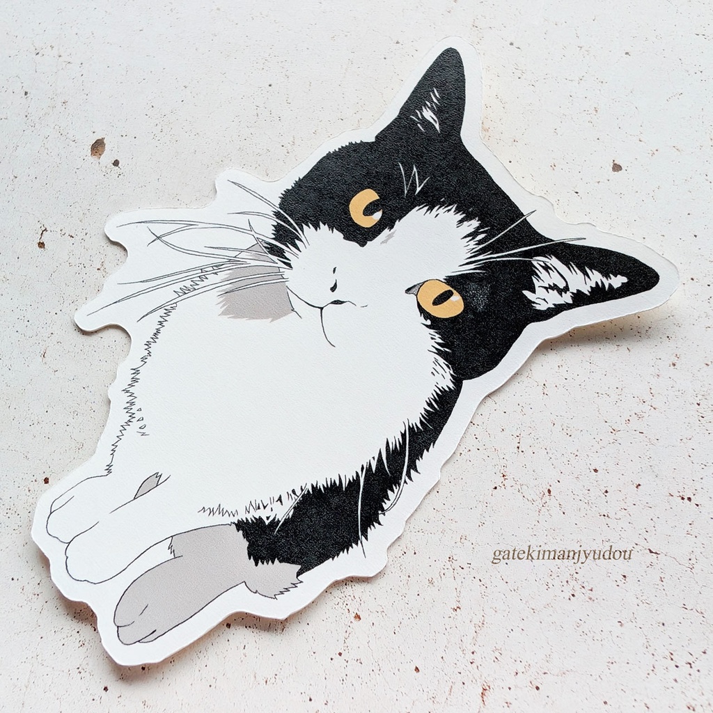 はちわれ猫シール