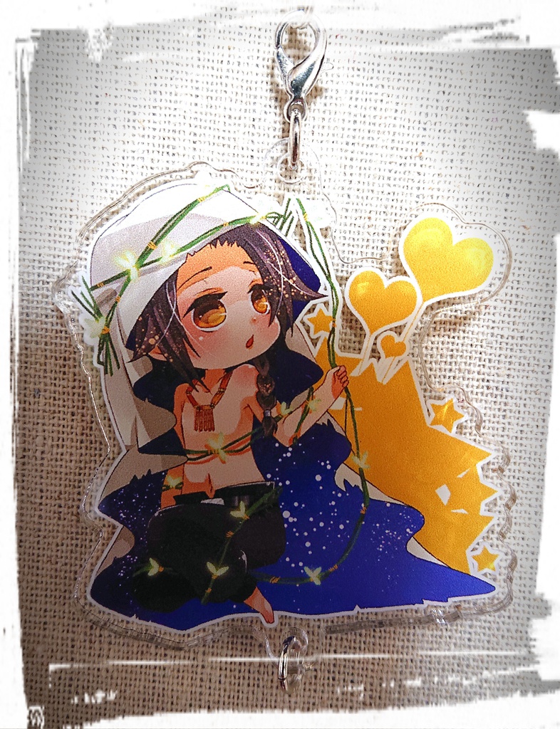 葉アクリルキーホルダー
