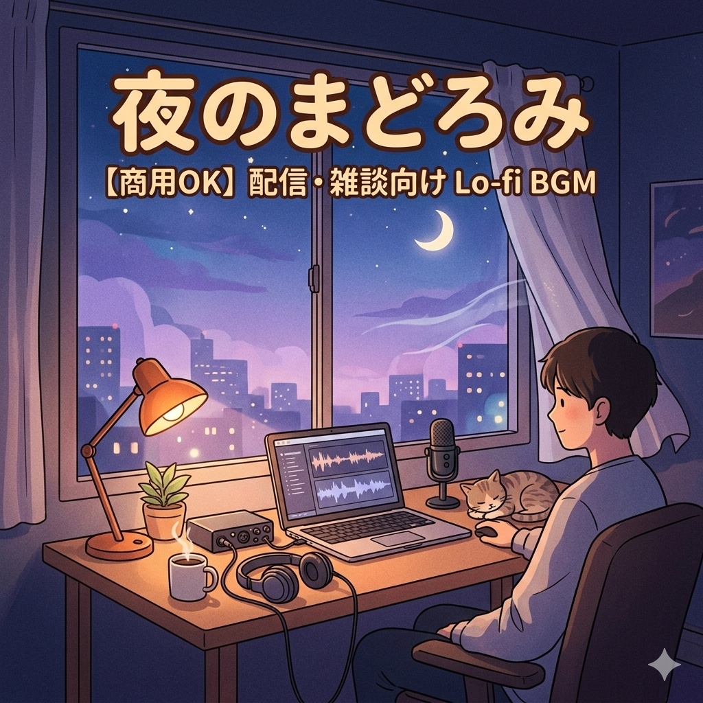 【商用OK】夜のまどろみ - 配信・雑談向けLo-fi BGM