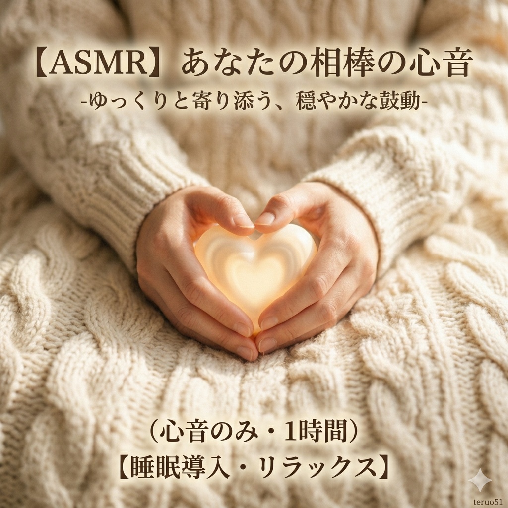 【睡眠導入ASMR】あなたのそばに寄り添う、相棒の穏やかな心音（60分）