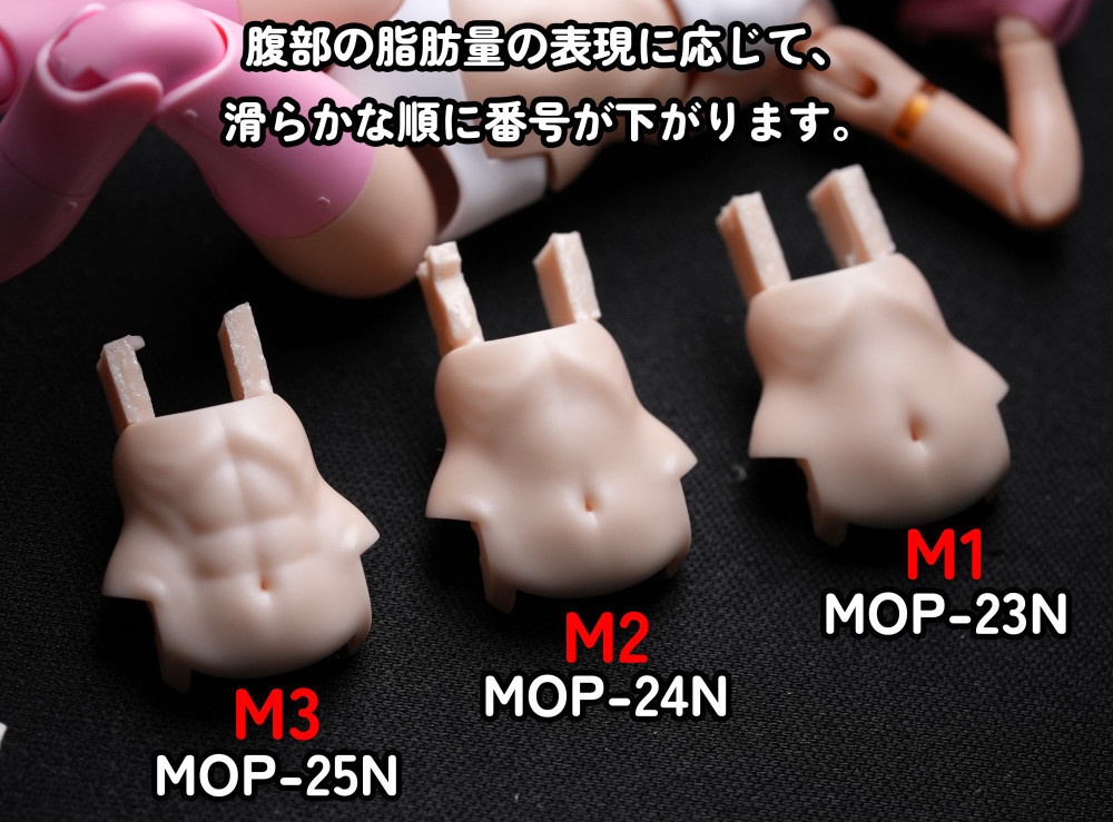 メガミデバイス PUNI ☆ MOFU 水着 バスト、お腹、ウエスト