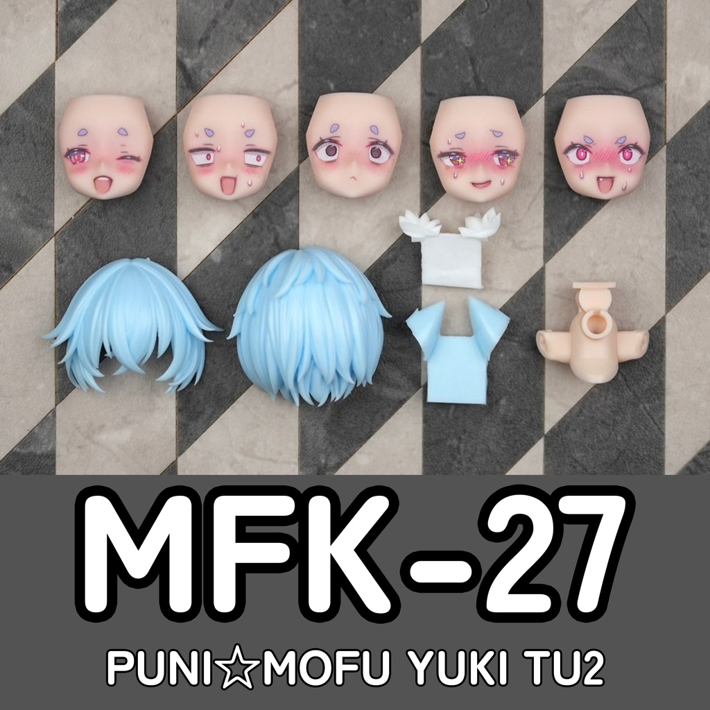 [MFK-27] フェイスパーツセット (カラープリント 完成品) PUNI☆MOFU YUKI TU用(Skin B)