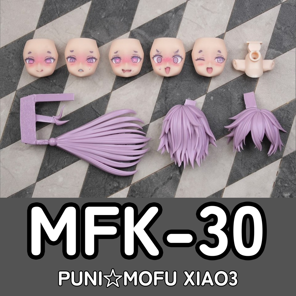 [MFK-30] フェイスパーツセット (カラープリント 完成品) PUNI☆MOFU XIAO用(Skin A)