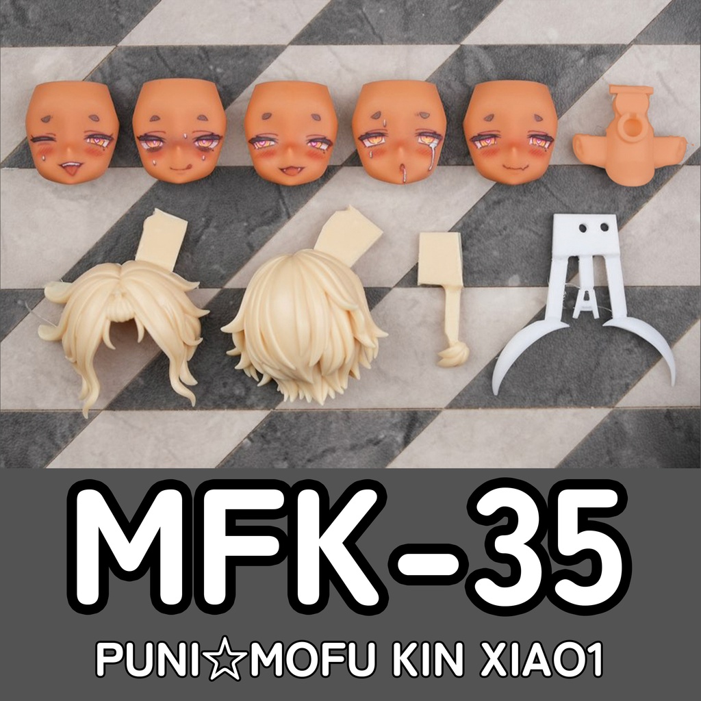 [MFK-35] フェイスパーツセット (カラープリント 完成品) PUNI☆MOFU KIN XIAO用(Skin E)