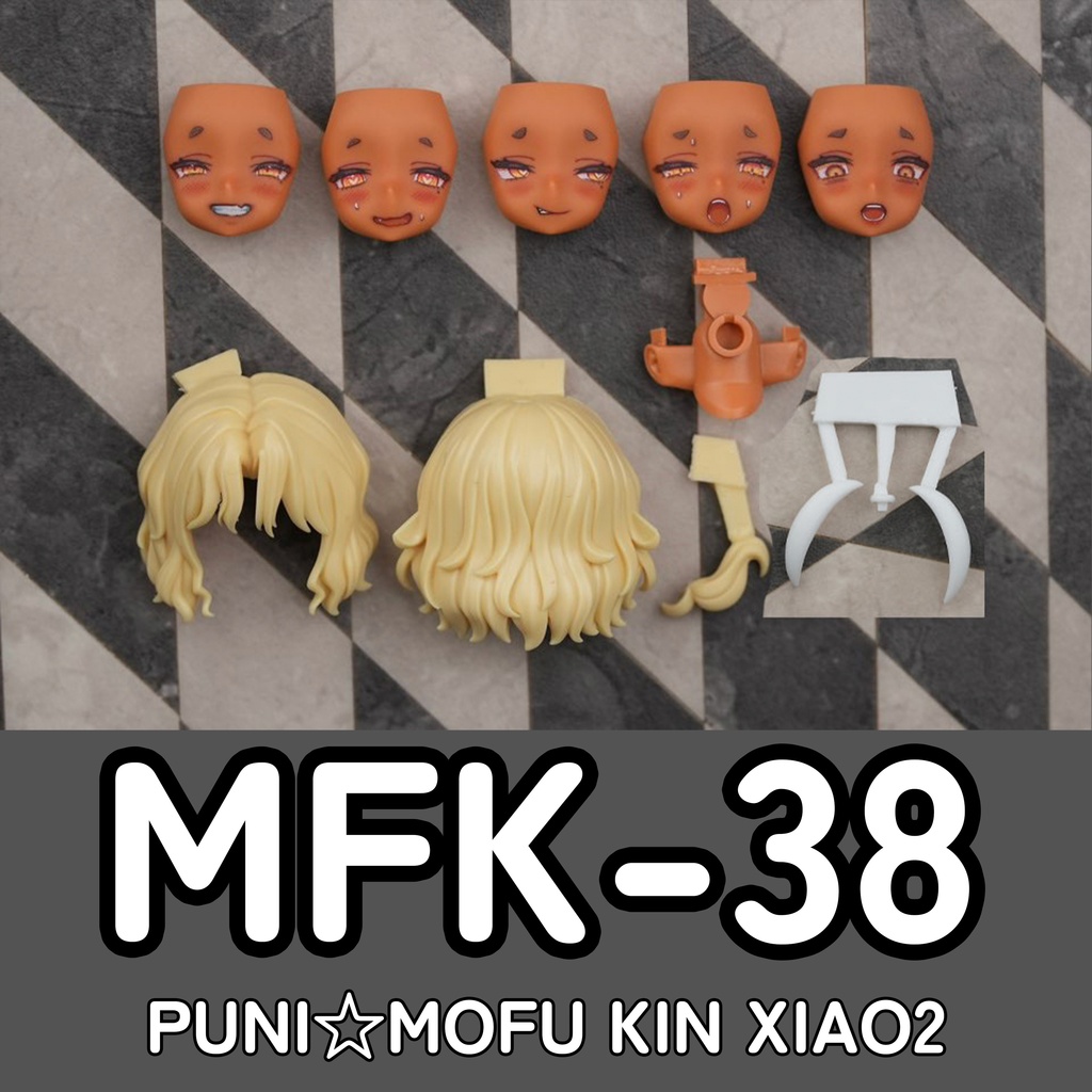 [MFK-38] フェイスパーツセット (カラープリント 完成品) PUNI☆MOFU KIN XIAO用(Skin E)