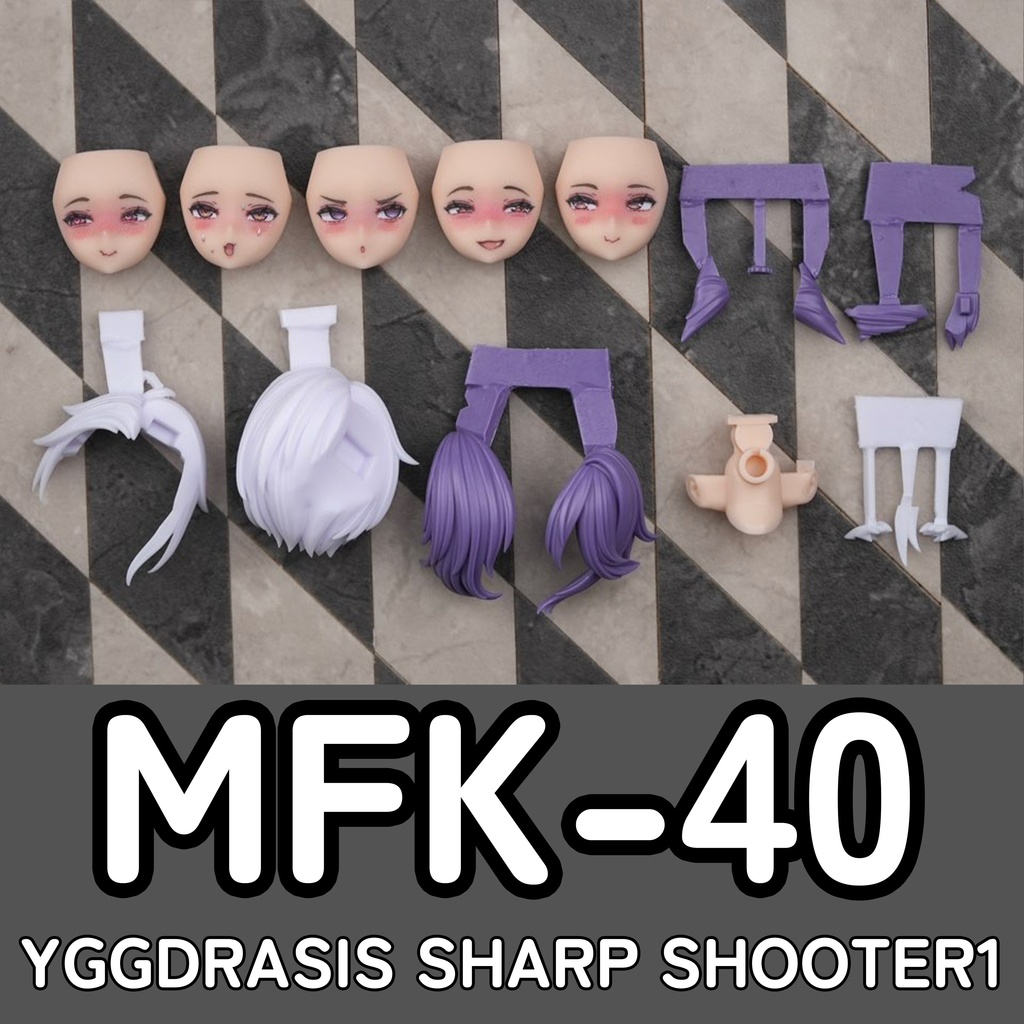 [MFK-40] フェイスパーツセット (カラープリント 完成品) YGGDRASIS SHARP SHOOTER用(Skin A)
