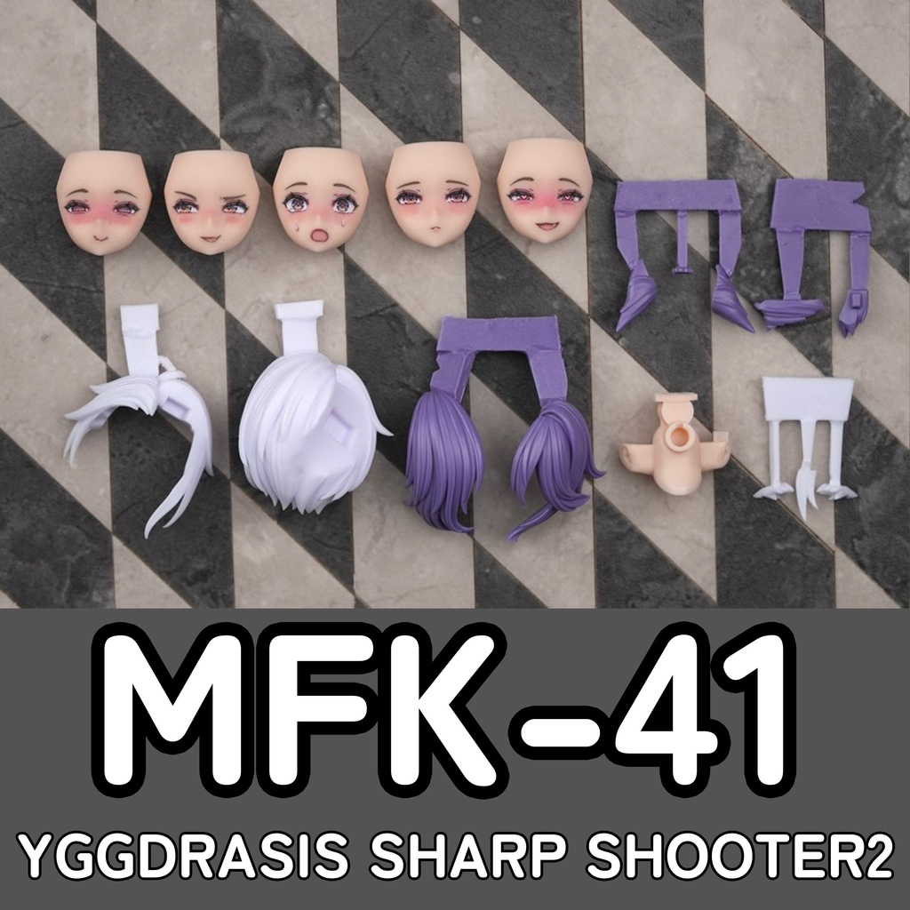 [MFK-41] フェイスパーツセット (カラープリント 完成品) YGGDRASIS SHARP SHOOTER用(Skin A)