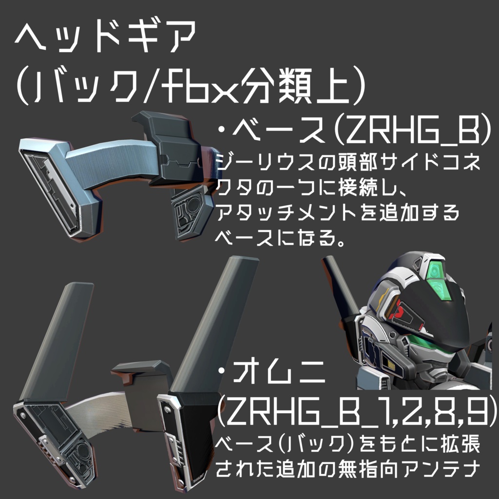 メカニカルヘッドギアパーツ集